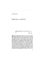 Beginning as a Supervisor