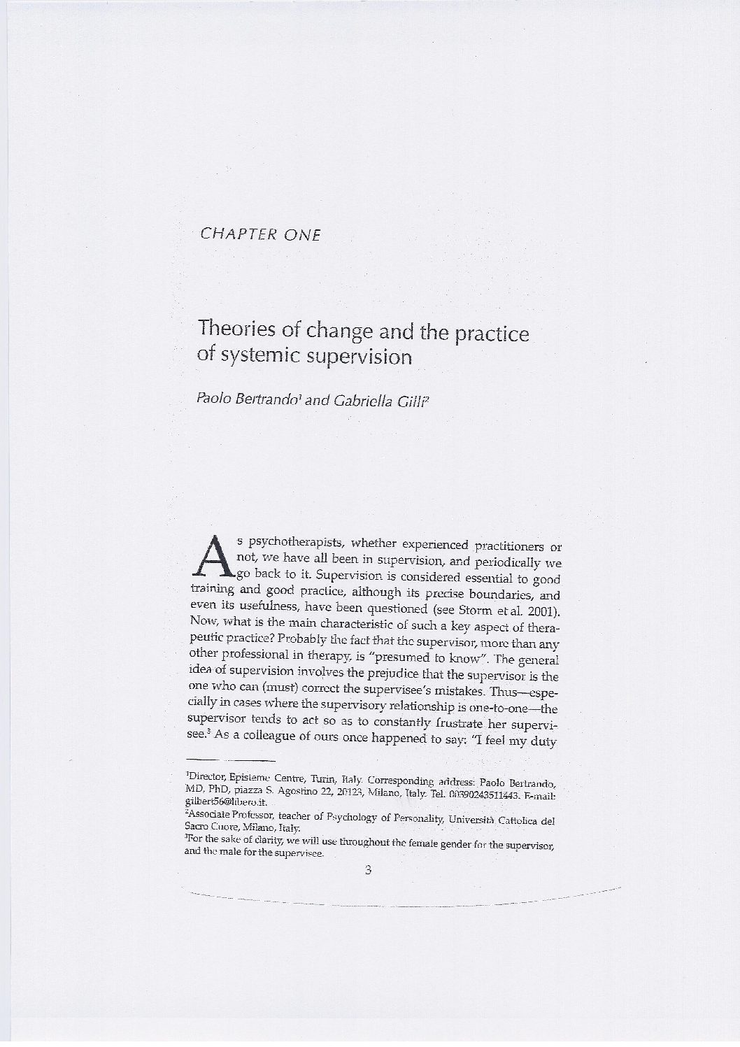 Theories of Change and the Practice of Systemic Supervision