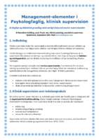 Management-opgaven i supervision